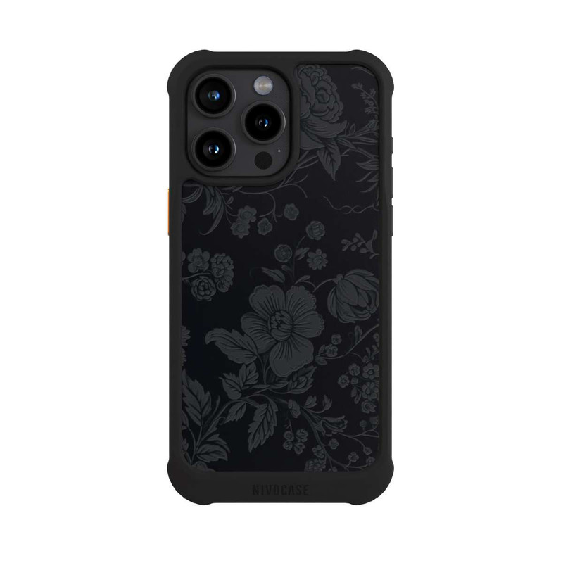 iPhone 15 Pro Max NIVOmax Fleur Foncée Look Vintage