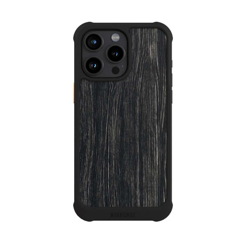 Apple iPhone 15 Pro Max NIVOmax Dunkle Holzstruktur