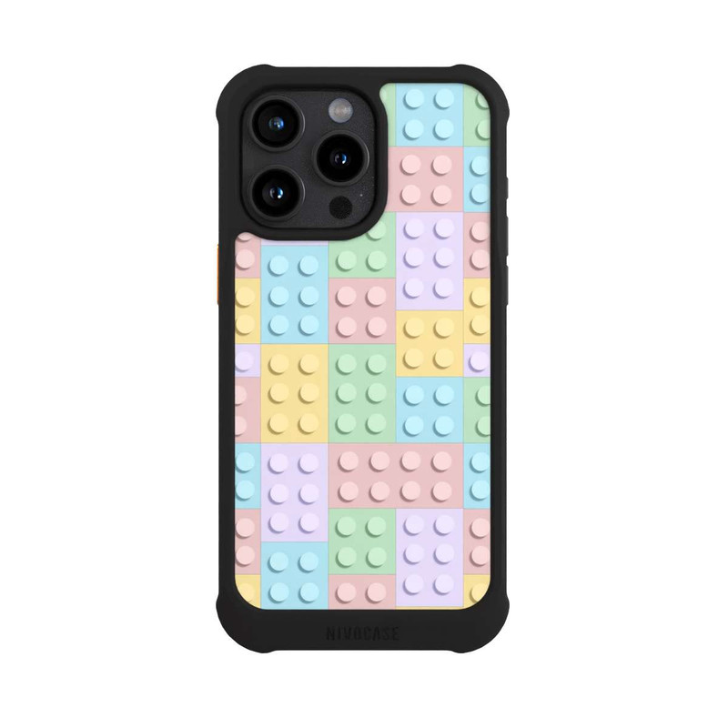 iPhone 15 Pro Max NIVOmax Buntes Blockmuster
