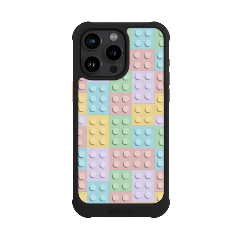 iPhone 15 Pro Max NIVOmax Buntes Blockmuster