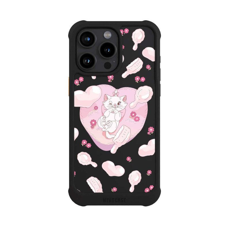 iPhone 15 Pro Max NIVOmax Aristocats Marie Hearts Pink Transparent