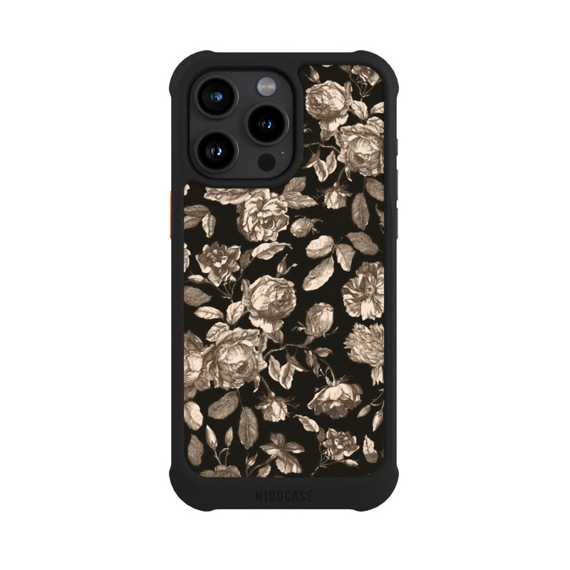 iPhone 15 Pro Max NIVOmax Leinwand dunkle Blumen