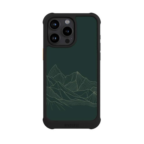Apple iPhone 15 Pro Max NIVOmax Berg Line Art Grün