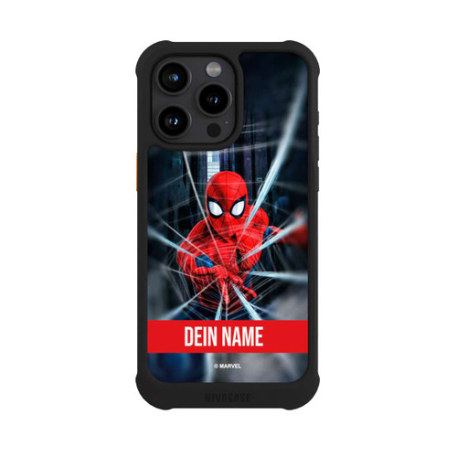 Apple iPhone 15 Pro Max NIVOmax Spiderman Webs in Action Personalisierbar