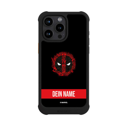 Apple iPhone 15 Pro Max NIVOmax Deadpool Logo Personalisierbar