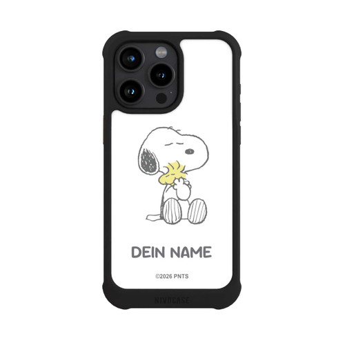 Apple iPhone 15 Pro Max NIVOmax Snoopy And Woodstock Cuddling Personalisierbar