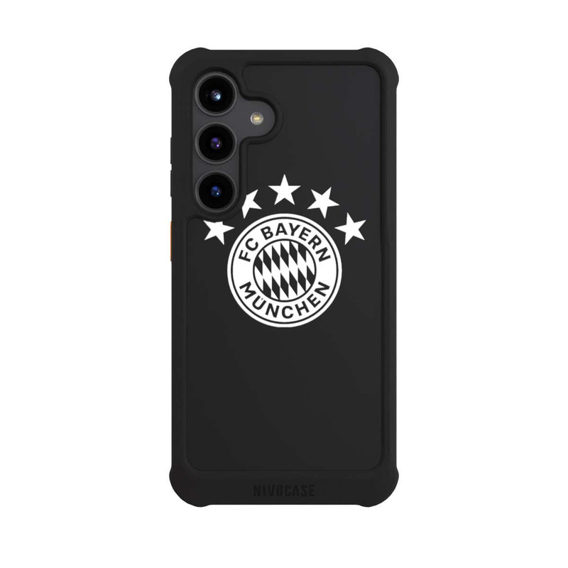 Galaxy S24 NIVOmax Logo FCB Uni avec Étoiles - sans Fond