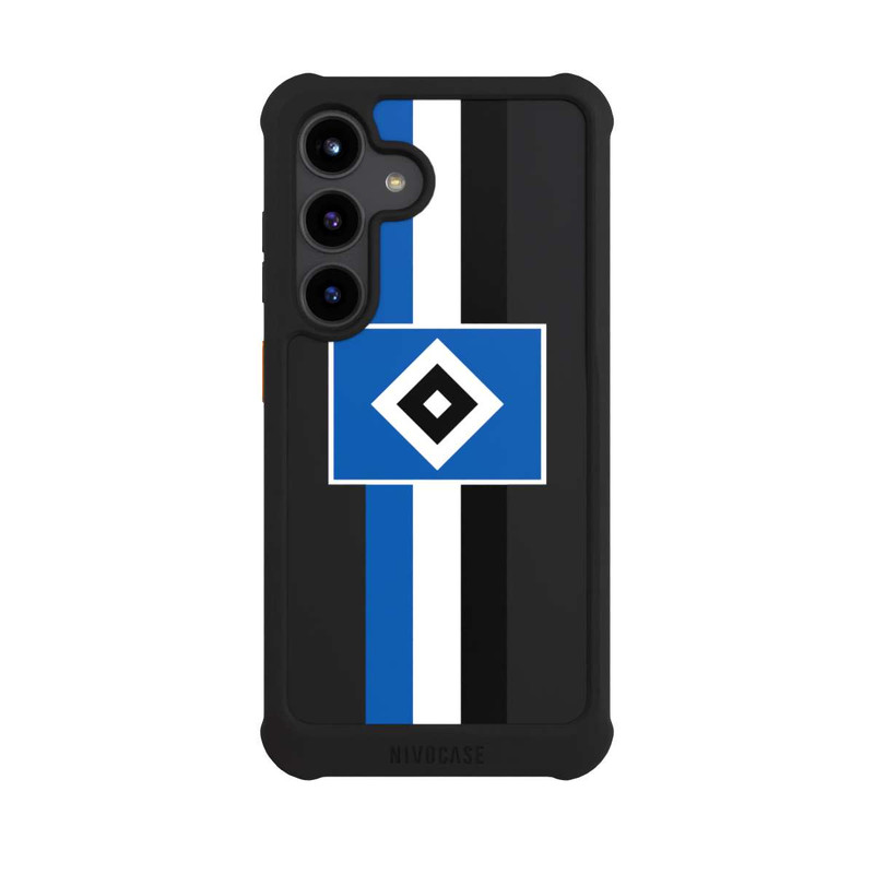 Galaxy S24 NIVOmax HSV Streifen - Blau-Weiß-Schwarz - ohne Hintergrund