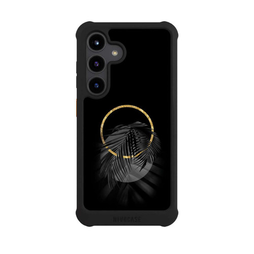 Samsung Galaxy S24 NIVOmax tropische Blätter schwarz