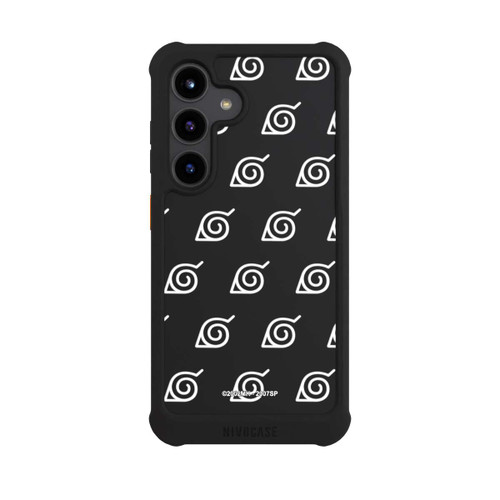 Samsung Galaxy S24 NIVOmax white Konoha-Pattern Transparent