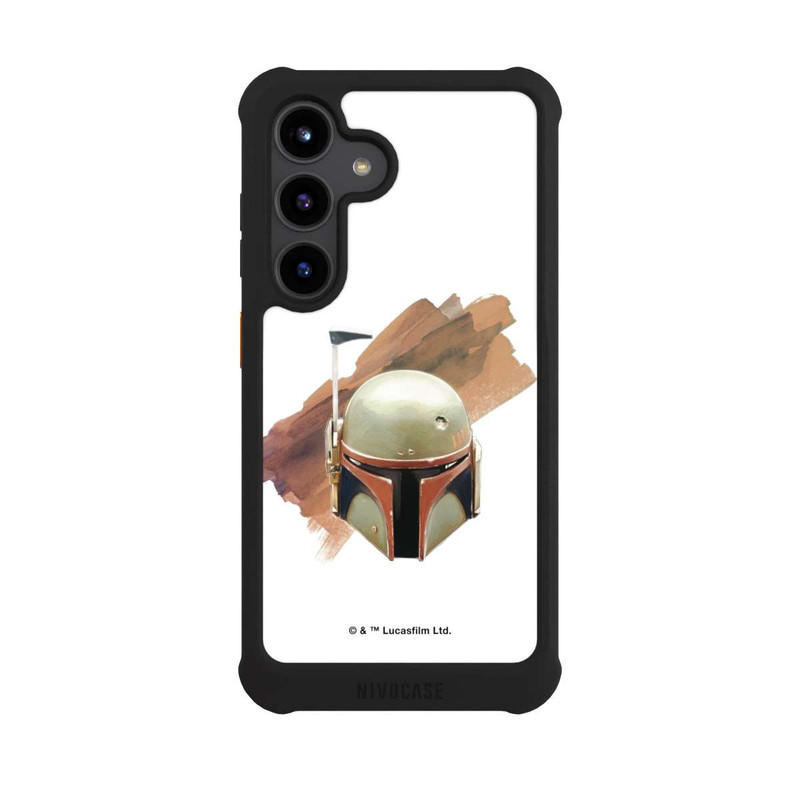 Galaxy S24 NIVOmax Boba Fett Helm Weiß