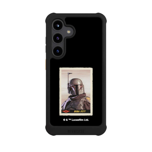 Samsung Galaxy S24 NIVOmax Boba Fett Badges Schwarzer Hintergrund