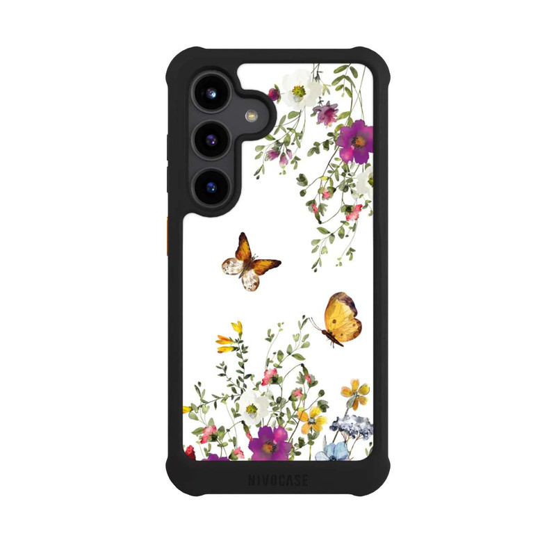 Galaxy S24 NIVOmax Butterflies And Colorful Flowers