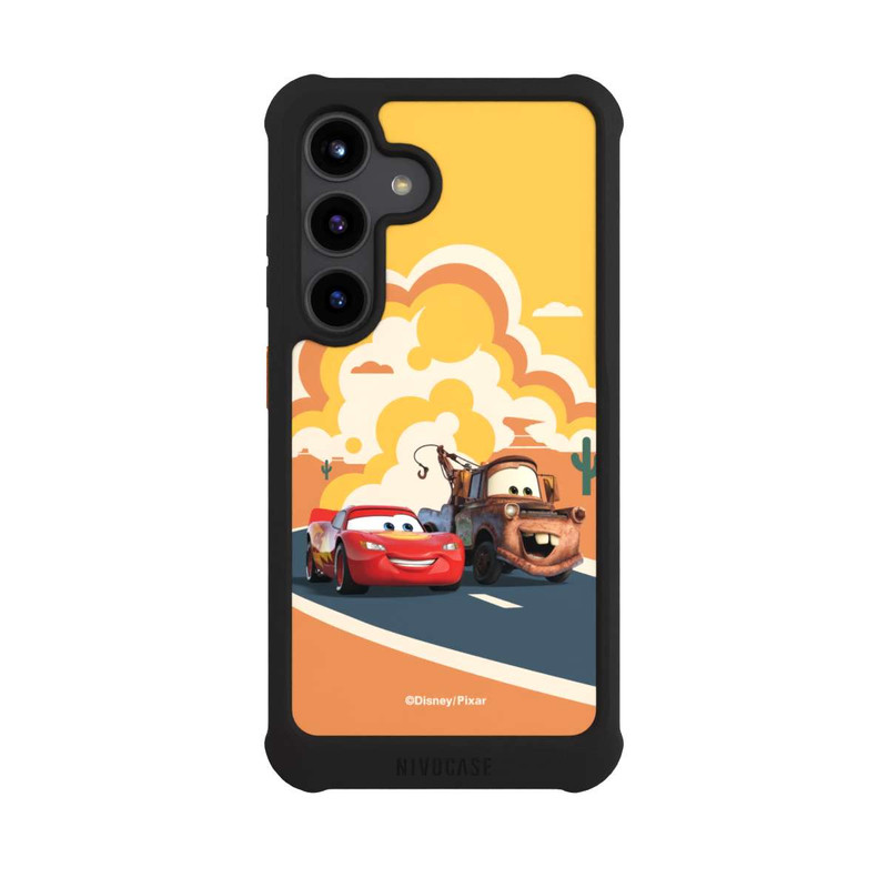 Galaxy S24 NIVOmax Disney Cars Lightning McQueen Und Hook on the Road