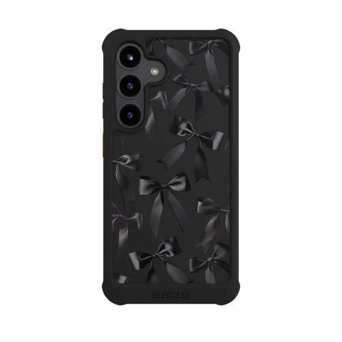 Samsung Galaxy S24 NIVOmax Schwarze Satinschleifen