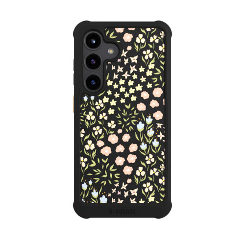 Samsung Galaxy S24 NIVOmax Blumenmuster Pastell Transparent