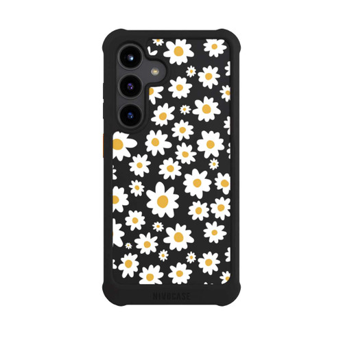 Samsung Galaxy S24 NIVOmax Daisy Flower Seamless Pattern Transparent