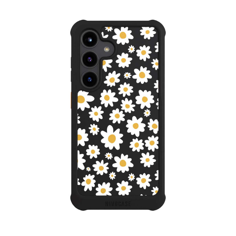 Galaxy S24 NIVOmax Daisy Flower Seamless Pattern Transparent