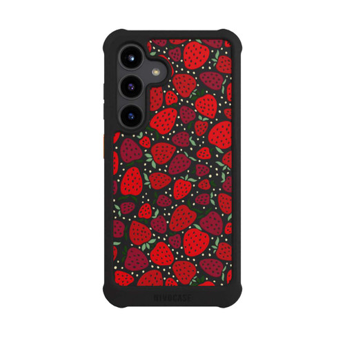 Samsung Galaxy S24 NIVOmax Erdbeermuster Comic Transparent