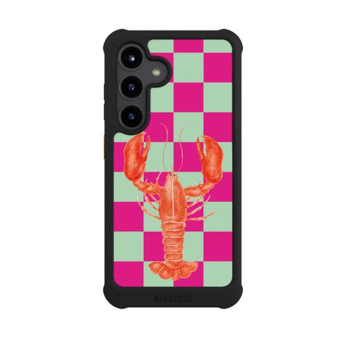 Samsung Galaxy S24 NIVOmax Pink Checkers Lobster