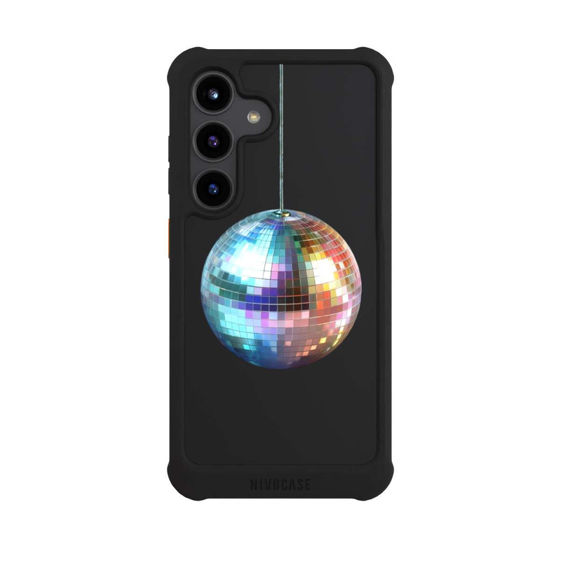 Galaxy S24 NIVOmax Discokugel Party Blau Gold Transparent mit KI