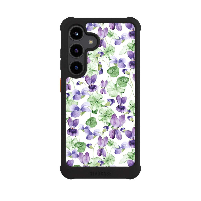 Galaxy S24 NIVOmax Purple Wildflowers Pattern Watercolor