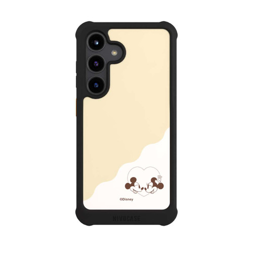 Samsung Galaxy S24 NIVOmax Mickey and Minnie Love Heart Beige