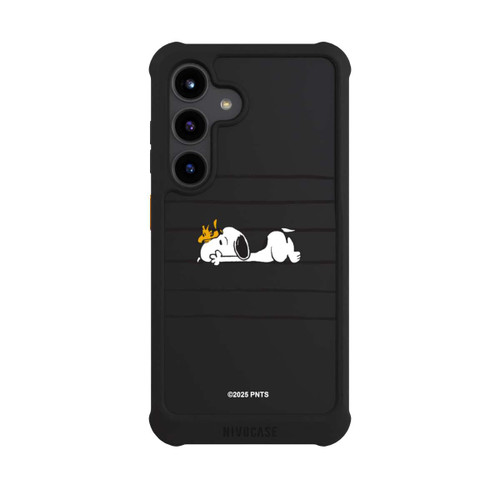 Samsung Galaxy S24 NIVOmax Snoopy Woodstock Streifen Peanuts Transparent