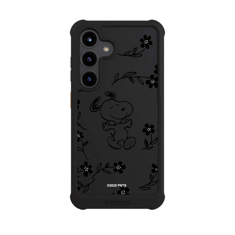 Galaxy S24 NIVOmax Snoopy und Flowers Transparent