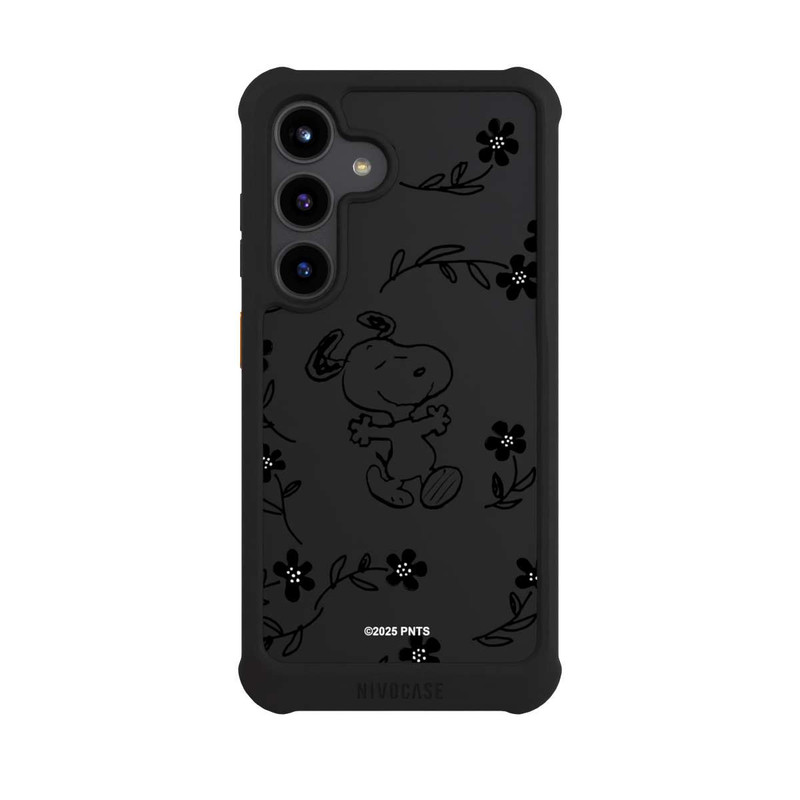 Galaxy S24 NIVOmax Snoopy und Flowers Transparent