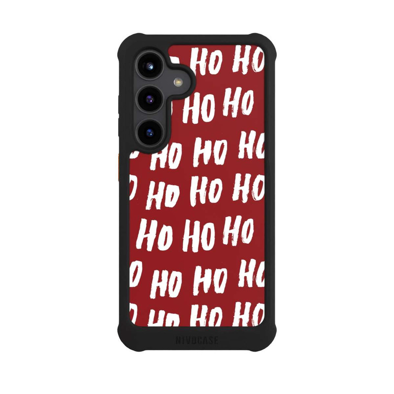 Galaxy S24 NIVOmax Ho Ho Ho Christmas Red Pattern
