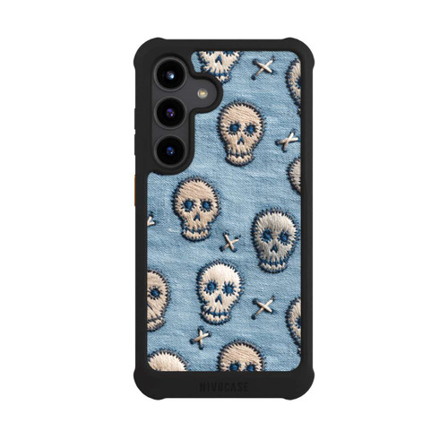 Samsung Galaxy S24 NIVOmax Skulls on Jeans Pattern
