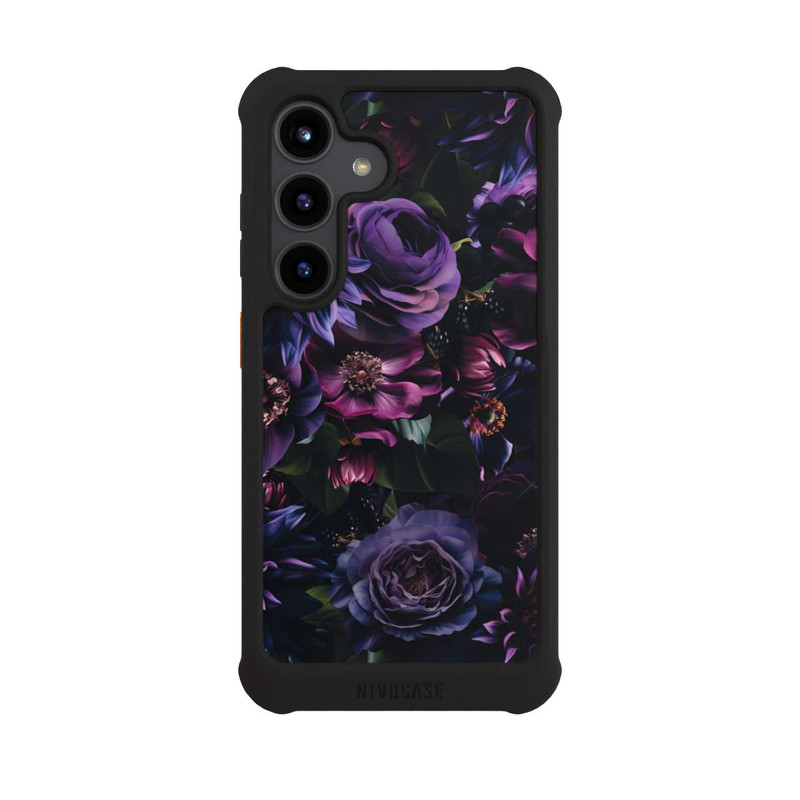 Galaxy S24 NIVOmax Dark Purple Flowers