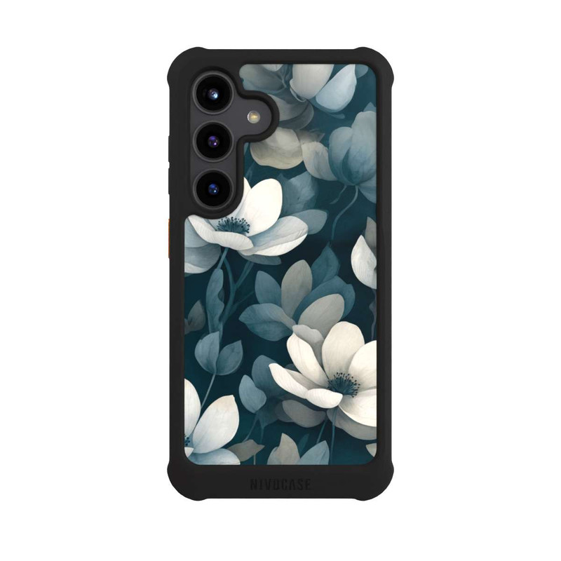 Galaxy S24 NIVOmax Petrolfarbene Negativblumen mit KI