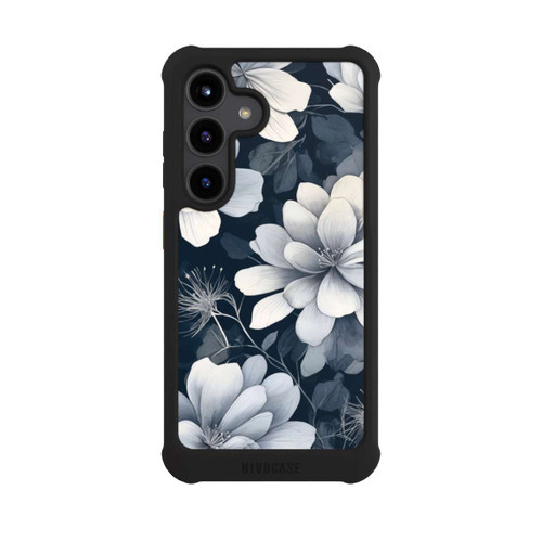 Samsung Galaxy S24 NIVOmax Negative Flower Blue White with AI