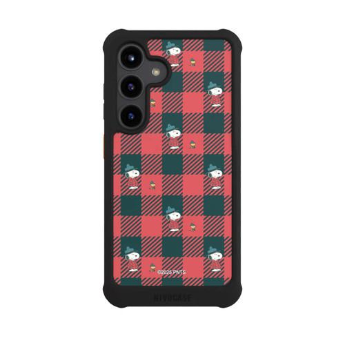 Samsung Galaxy S24 NIVOmax Peanuts Red Tartan Pattern