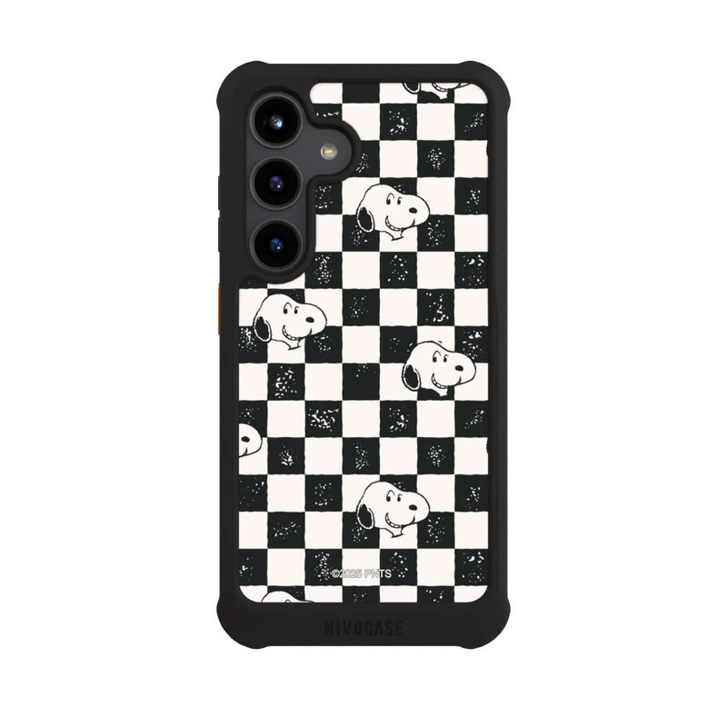 Galaxy S24 NIVOmax Snoopy Heads Checked Pattern