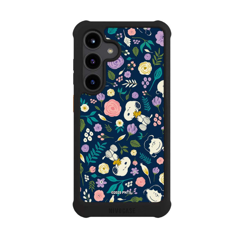 Galaxy S24 NIVOmax Peanuts Dark Flower Pattern