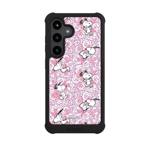 Samsung Galaxy S24 NIVOmax Peanuts Pink Roses Pattern