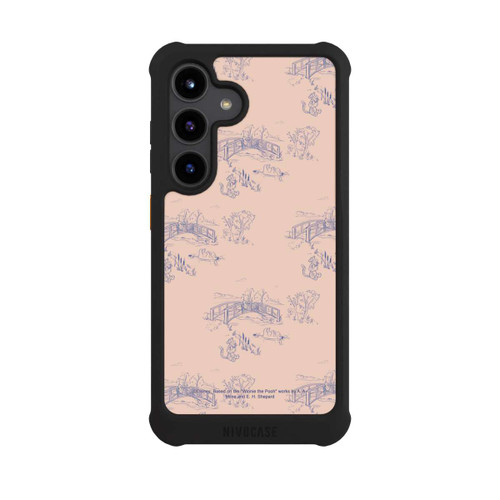 Samsung Galaxy S24 NIVOmax Winnie the Pooh Retro Pattern Bridges Pink