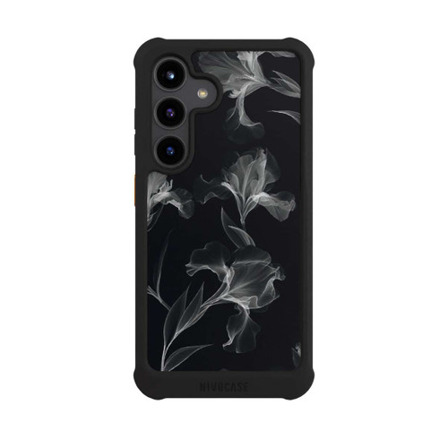 Samsung Galaxy S24 NIVOmax Blumen Schwarz-Weiß Röntgenaufnahme