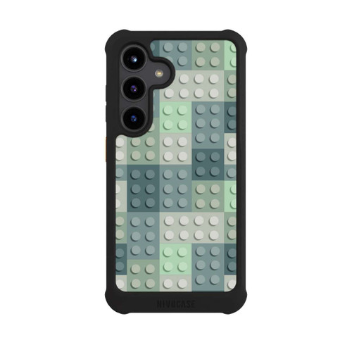 Samsung Galaxy S24 NIVOmax Grünes Blockmuster