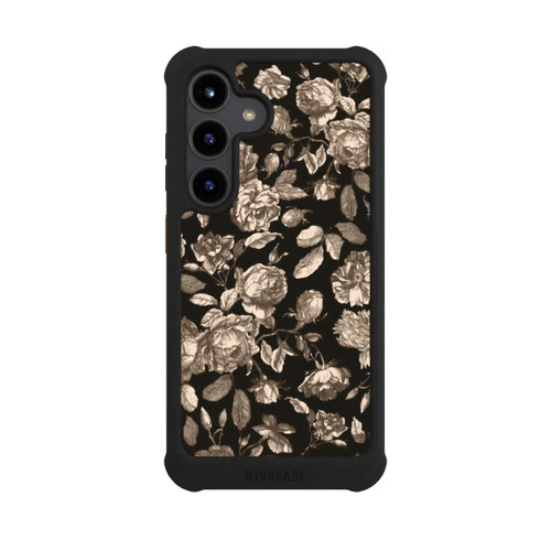 Samsung Galaxy S24 NIVOmax Toile fleurs foncées