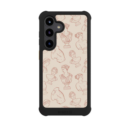 Samsung Galaxy S24 NIVOmax Griechische Büsten Art-Déco Braun