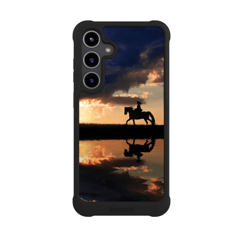 Galaxy S24 + NIVOmax Ausritt im Sonnenuntergang