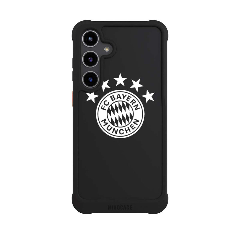 Galaxy S24 + NIVOmax FCB Logo einfarbig mit Sternen - ohne Hintergrund
