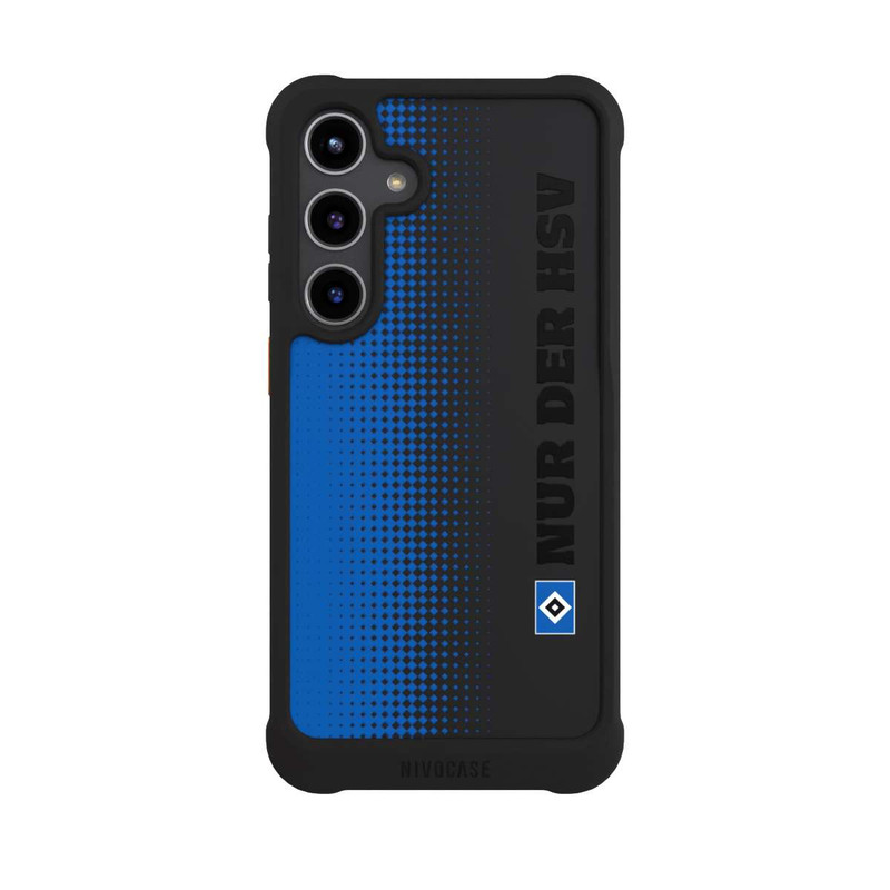 Galaxy S24 + NIVOmax Nur der HSV - Trame losange bleue - sans fond
