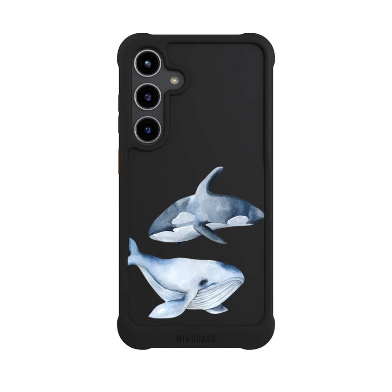 Galaxy S24 + NIVOmax Baleines transparentes