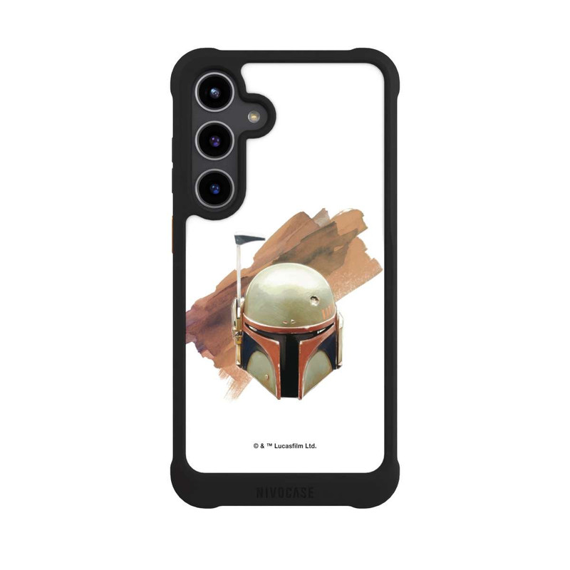 Galaxy S24 + NIVOmax Boba Fett Helm Weiß