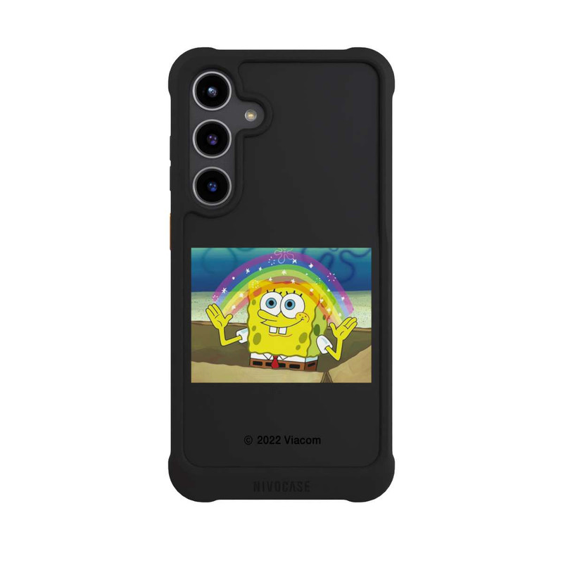 Galaxy S24 + NIVOmax Spongebob - Regenbogen Meme transparent